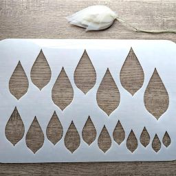 Pack of 2 Teardrop Swoosh Guide Stencil for Dot Mandala Art – 11 x 7 Inch Paper Cut-outs-image-1