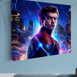 Aura Blue & Red 1 Piece Canvas Other Wall Paintings-26