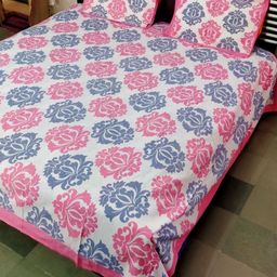 Myntra Elegant Homes Ethnic Motifs 144 TC Queen Cotton Bedsheet with 2 Pillow Covers-image-91