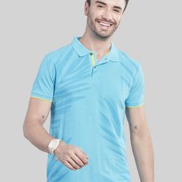BE POSITIVE Men Abstract Printed Polo Collar Cotton T-shirt-image-93