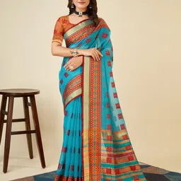 AMRUTKALA SAREES Woven Design Zari Saree-image-44