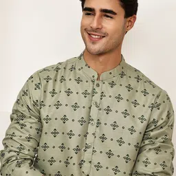 Jompers Men Floral Printed Floral Kurta-image-18