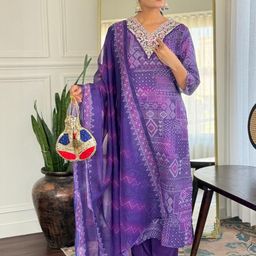 CaniBani Women Purple Kurta Sets-image-28