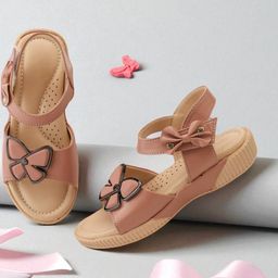 Freeplay Girls Open Toe Flats-16