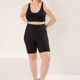 Trendyol High Rise Above Knee Length Gym Tights-image-11