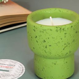 TIED RIBBONS Green Lavender Scented  8 -10 Hours Burn Time Jar Candle-15