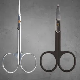 basicare Set Of 2 Euro Cuticle Scisso And Rubber Grip Handle SS Nail Scissors-96
