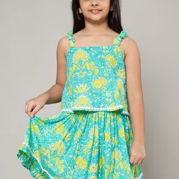 FABRIC FITOOR Printed Top With Skirt Clothing Set-image-67
