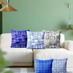 ArtzFolio Multicoloured Set of 5 Square Cushion Covers-67