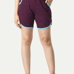BAESD Women Printed Cotton High-Rise Regular Shorts-image-69