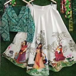 Fancy Designer Flared Jacquard Western Party Lehenga-picture-4