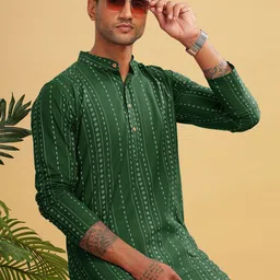Anouk Men Printed Thread Work Kurta-27