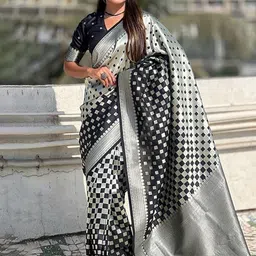 SWAMI STUDIO Woven Design Zari Pure Silk Designer Kanjeevaram Saree-picture-39
