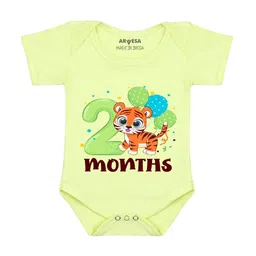 Arvesa Infants Monthly Milestone Printed Envelope Neck Bodysuit-image-90