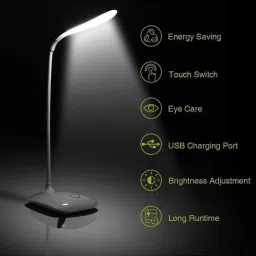 bhajanlal greenery Led Emergency Desk Table Lamp Student Reading Light Foldable G232_L252 Study Lamp image 5