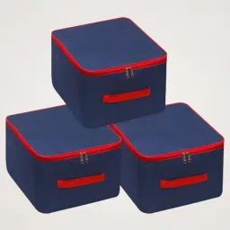 ByHayat Collapsible Organizer Storage Bag for Garments Pack of 3 Poly-canvas Laundry Bag-image-66