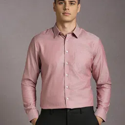 Louis Philippe Spread Collar Long Sleeves Regular Fit Pure Cotton Formal Shirt-picture-19