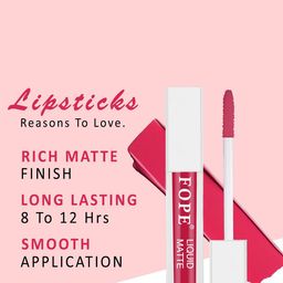 FOPE Pout Perfect Set Of 4 Long Lasting Matte Liquid Lipstick - 4ml Each 01 - 05 - 06 -08 image 2