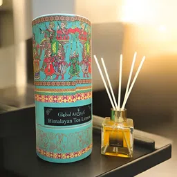 GLOBAL AROMA Blue & Red Himalayan Tea Lemon Reed Aroma Oil Diffuser & Sticks 100ml-47