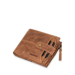 BAGMAN Men Leather Two Fold Wallet-image-12