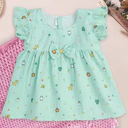 Babywish Animal Print Flared Sleeve Fit & Flare Dress-image-96