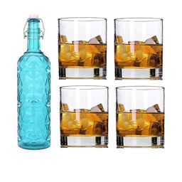SOMIL Blue Glass Airtight Can Bottle-picture-32
