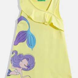 United Colors of Benetton Girls Ruffles Printed Pure Cotton Dress-picture-14