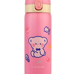 iSWEVEN Pink Single Stainless Steel Leak & Rust Proof Double Wall Vacuum Water Bottle-image-98