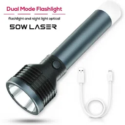 Aluminium 50W Emergency Torch Flash Light Waterproof with Ultrabright Torch-11