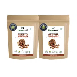 HUMANVEDA Set Of 2 Pure & Natural Reetha Hair Care Powder - 100 g Each-picture-18