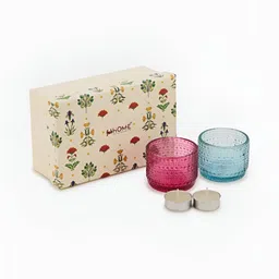 Fabindia Blue & Pink 20 pieces Tea Light Candle-image-40