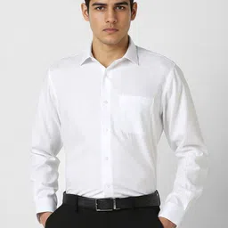 Van Heusen Men Textured Regular Fit Cotton Formal Shirt-picture-42