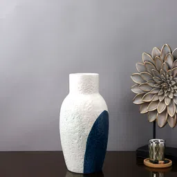 TAYHAA Printed White & Blue Ceramic Flower Vase-picture-2