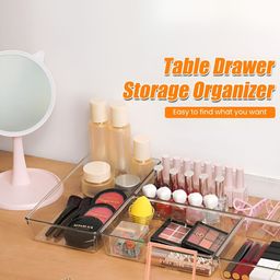 Aura Transparent Set of 6 Regular Drawer Organiser Organisers image 2