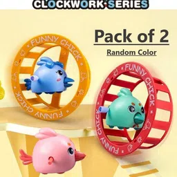 PIPALIYA Kids Funny Roller Chick 360 Clockwork Spinning & Rolling Wind-Up Toy image 4