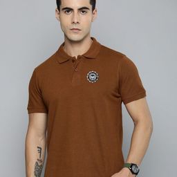 R.Code by The Roadster Lifestyle Co. Men Regular Fit Solid Polo Collar Cotton T-shirt-picture-0