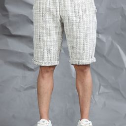 beevee Men Striped Mid-Rise Pure Cotton Regular Shorts-image-92