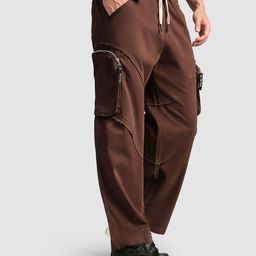 Beyoung Men Baggy Fit Relaxed Cargos Trousers-image-19