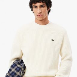 Lacoste Men Ribbed Woollen Casual Pullover-image-40