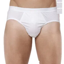 Ramraj Men Pack Of 4 Cotton Outer Elastic Briefs- SURYA_OE_WHIT_4P-37