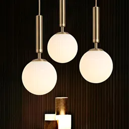 GAUVIK Gold-Toned Glass Ceiling Lamp-image-71