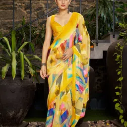 SANJANA SILK Floral Printed Saree-image-40