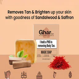 GHAR SOAPS DeTan And Brightening Soap With Saffron - 100 g image 2