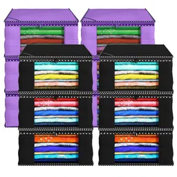 Kuber Industries Purple & Black 12 Pieces Drawer Organisers-54