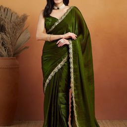 RACHNA Aari Work Border Tissue Saree-image-38