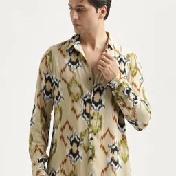 Blu MNKY Men Smart Slim Fit Printed Casual Shirt-picture-27