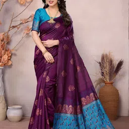 ROOP SUNDARI SAREES Woven Design Zari Pure Silk Banarasi Saree-55