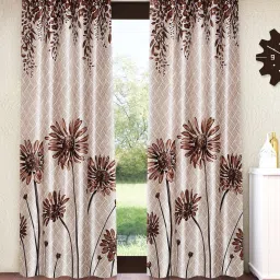 153 cm (5 ft) Polyester Semi Transparent Window Curtain (Pack Of 2)-1