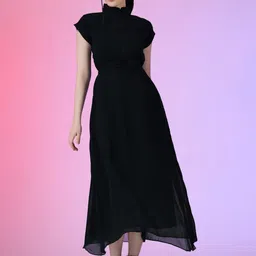 Jash Creation Georgette Fit & Flare Maxi Dress-image-13