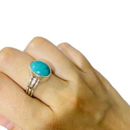 GenZcomplex Brass Turquoise Finger Ring-image-95